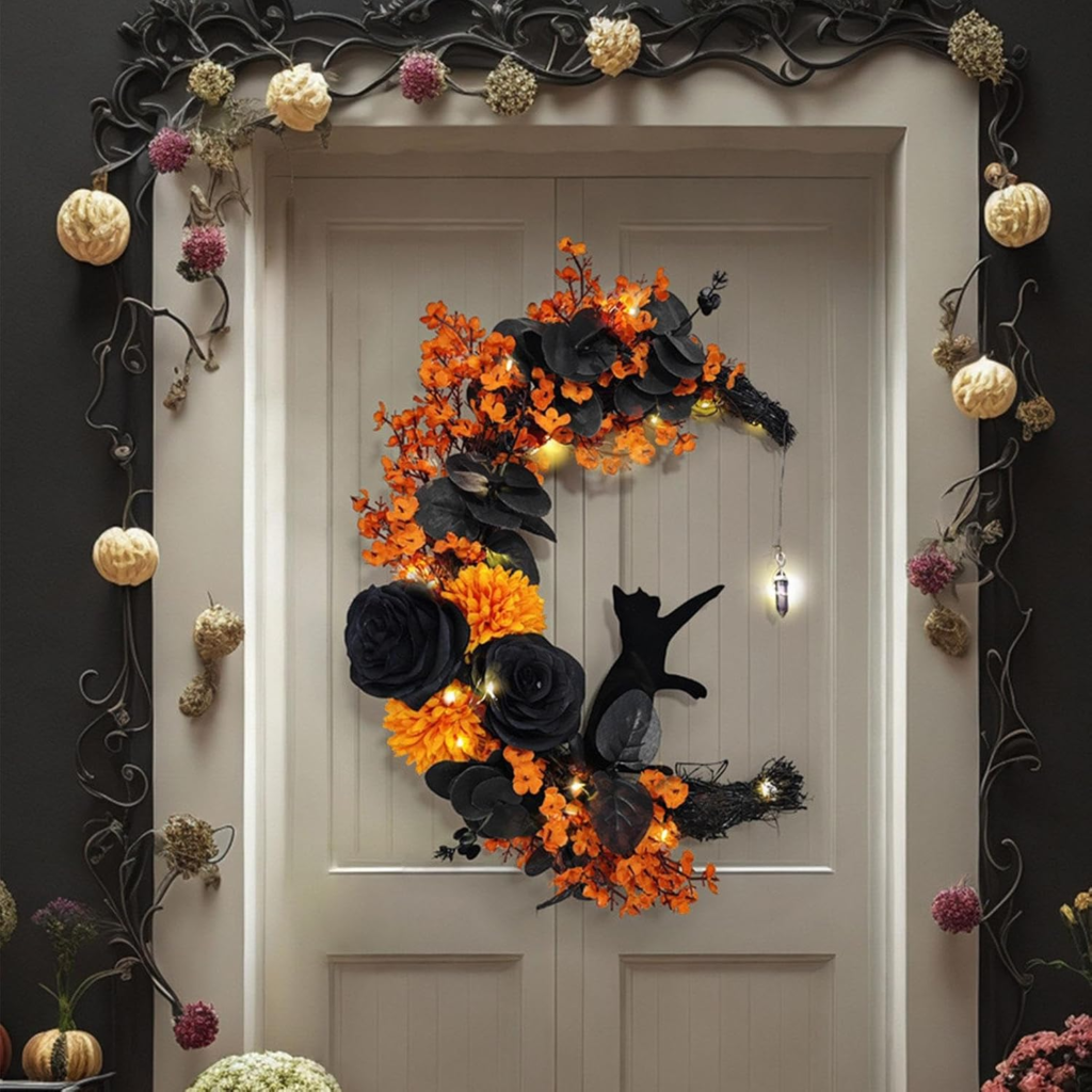 couronne de porte spéciale halloween