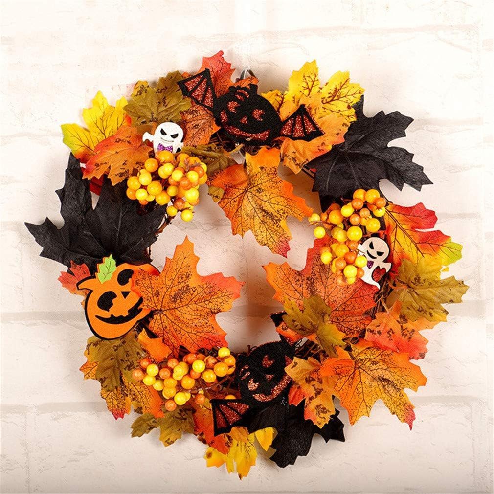 couronne de porte automne halloween